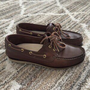 Timberland Brown Leather Boat Shoes Size 9.5